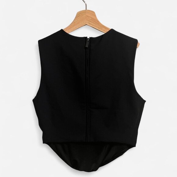 Black House of Harlow sleeveless blouse with zipper detail #gothic -chic size 8 - Picture 3 of 3